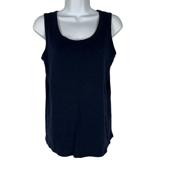 St. John's Bay Women's Navy Blue Cotton Tank Top Size L - Picture 1 of 3